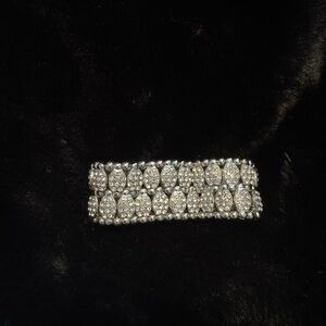 Elegant Silver Rhinestone Bracelet